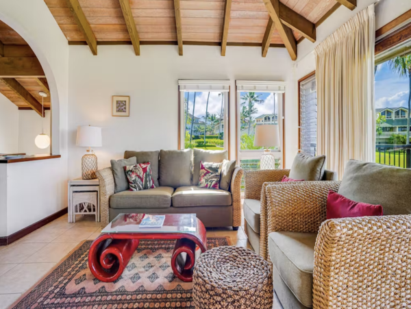 Luxury Poipu Kauai Vacation Rental  Ocean View Top-Floor Condo Near Brennecke’s Beach